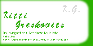 kitti greskovits business card